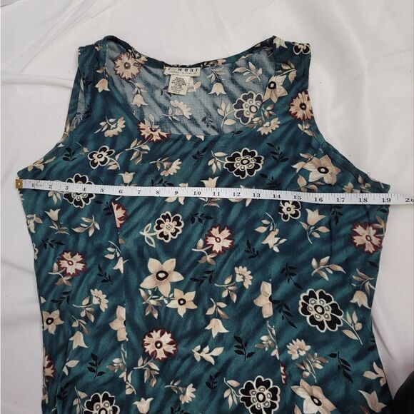 VINTAGE 90s‎ grunge floral mini dress corset tie up back sleeveless S - Picture 6 of 8